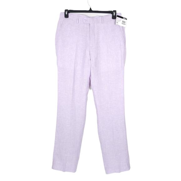 Bar III Men's Slim-Fit 100% Linen 2-Piece Suit Lavender 40R 32x32 NWT - Picture 9 of 13